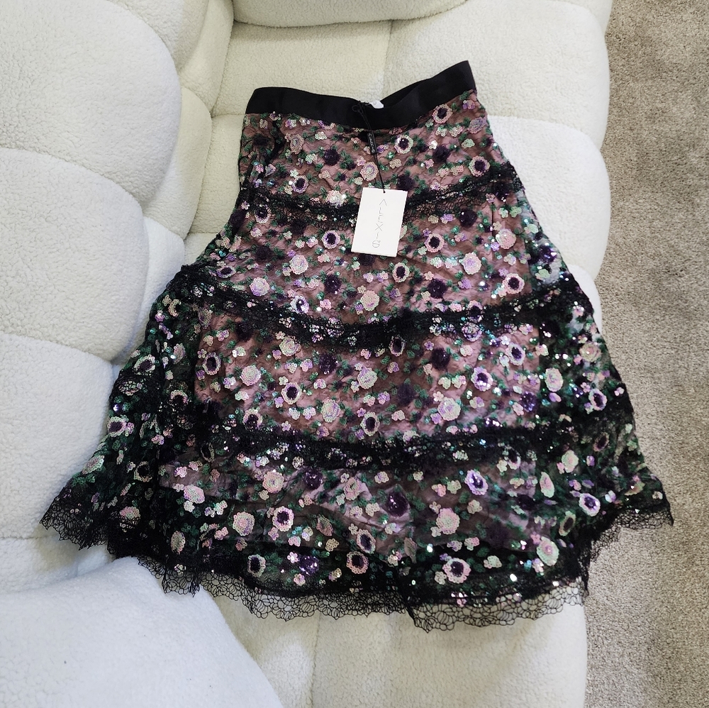 Alexis Irma Sequin Midi Skirt
